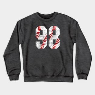 Vintage #98 Baseball Laces Baseball Mom Jersey Love Baseball Crewneck Sweatshirt